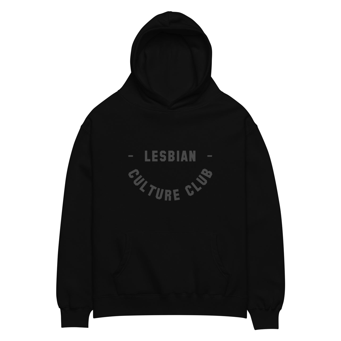 Monochrome Smiley Hoodie-Lesbian Culture Club