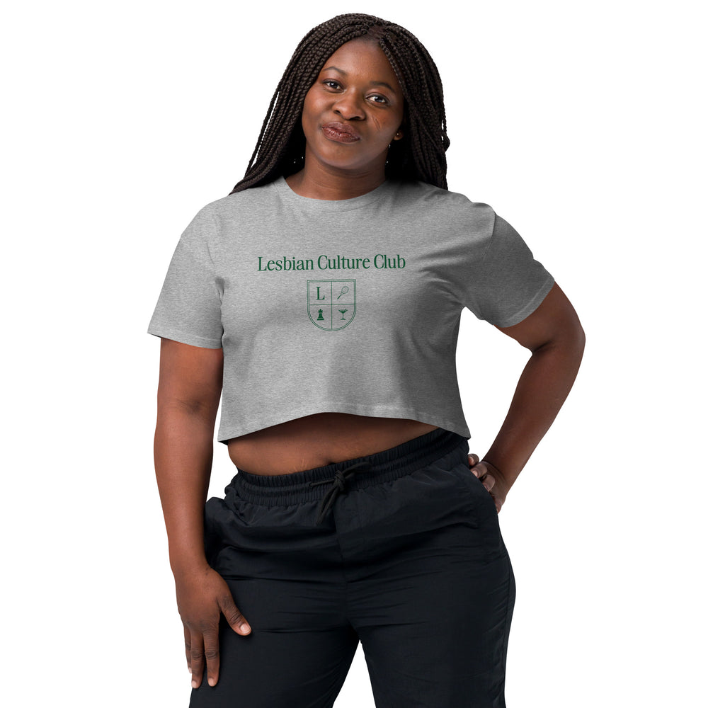 
                      
                        100% Cotton Crop Top T-Shirt Crest-Lesbian Culture Club
                      
                    