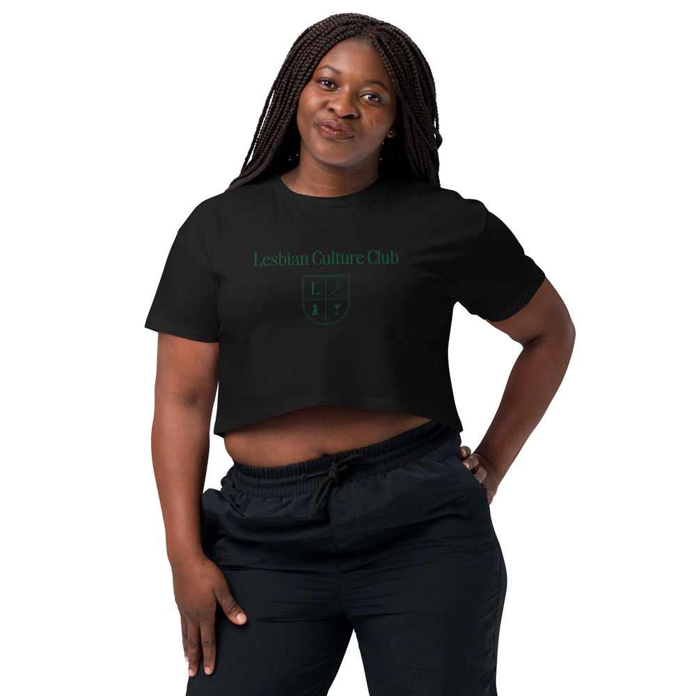 
                      
                        100% Cotton Crop Top T-Shirt Crest-Lesbian Culture Club
                      
                    