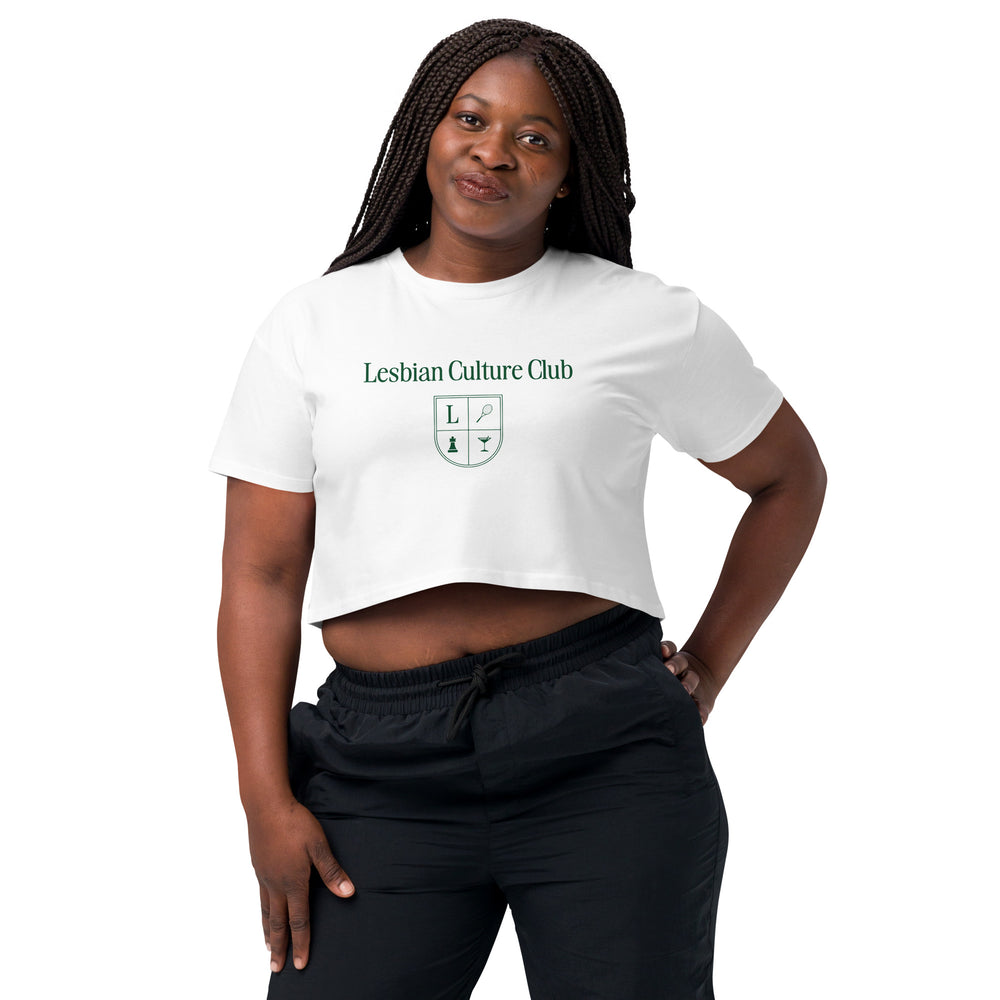 100% Cotton Crop Top T-Shirt Crest-Lesbian Culture Club